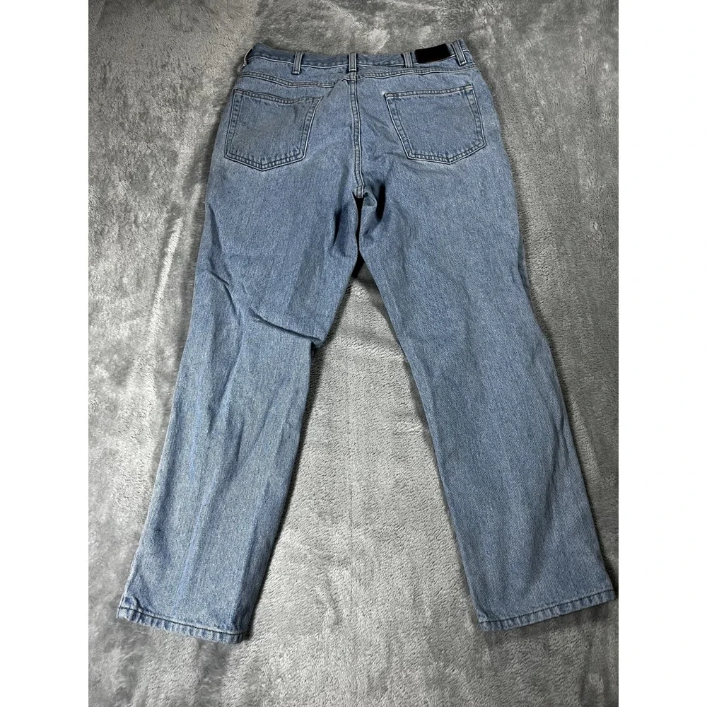 L.L. Bean Jeans Mens 34x29 Blue Denim Baggy Casual Light Wash Vintage Y2k Logo